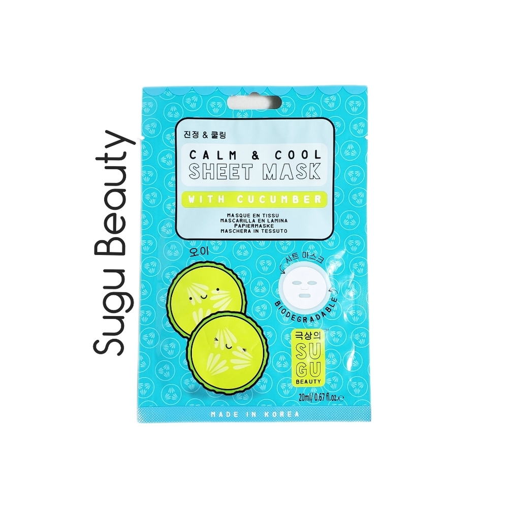 🌹 Skincare Sugu Beauty Women Clean Beauty Sheet Mask Cucumber Calm & Cool Mask